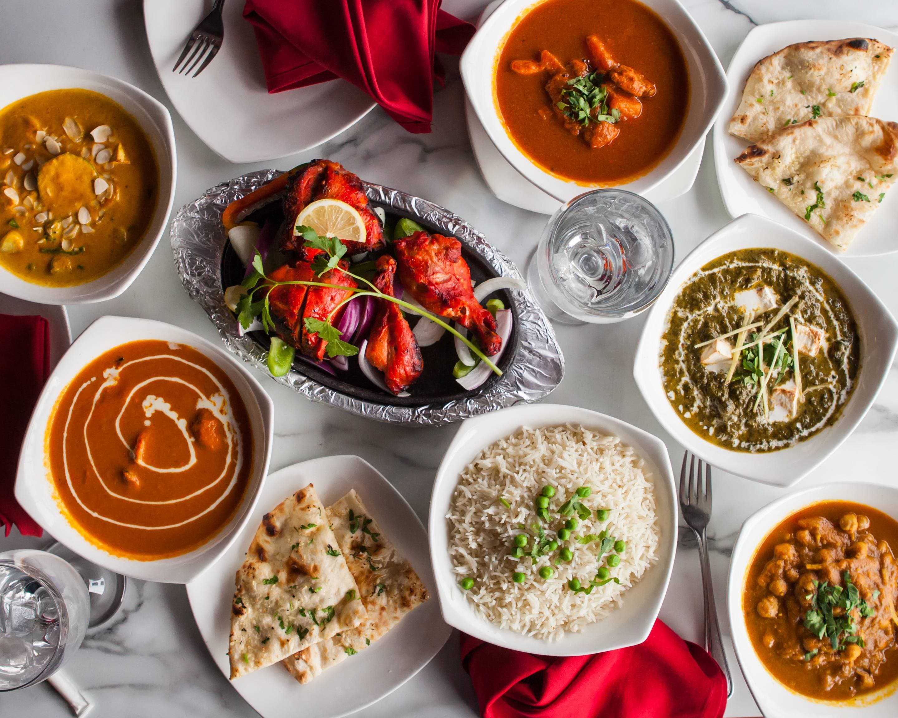 Restaurant hero background showcasing our signature dishes